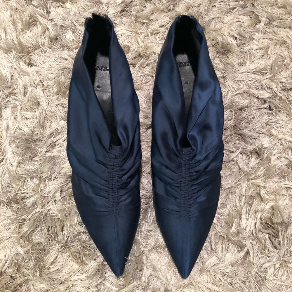Zara Silk Ruched Booties